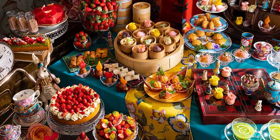 中国料理 王朝 いちごスイーツ&点心のランチビュッフェ