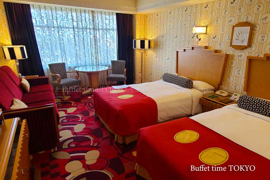 アンバサダーフロアのミッキーマウスルームの室内