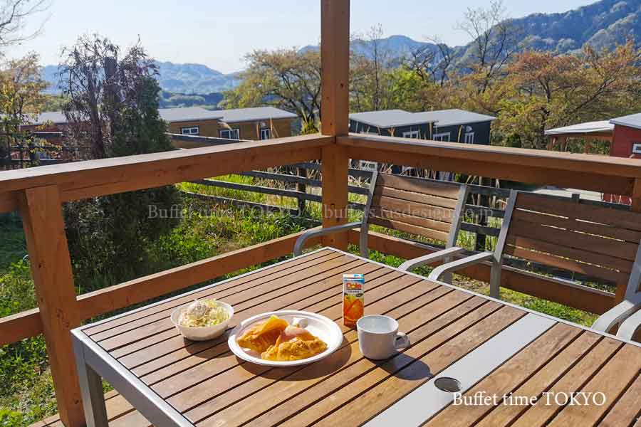 景色の良い屋根付きテラス