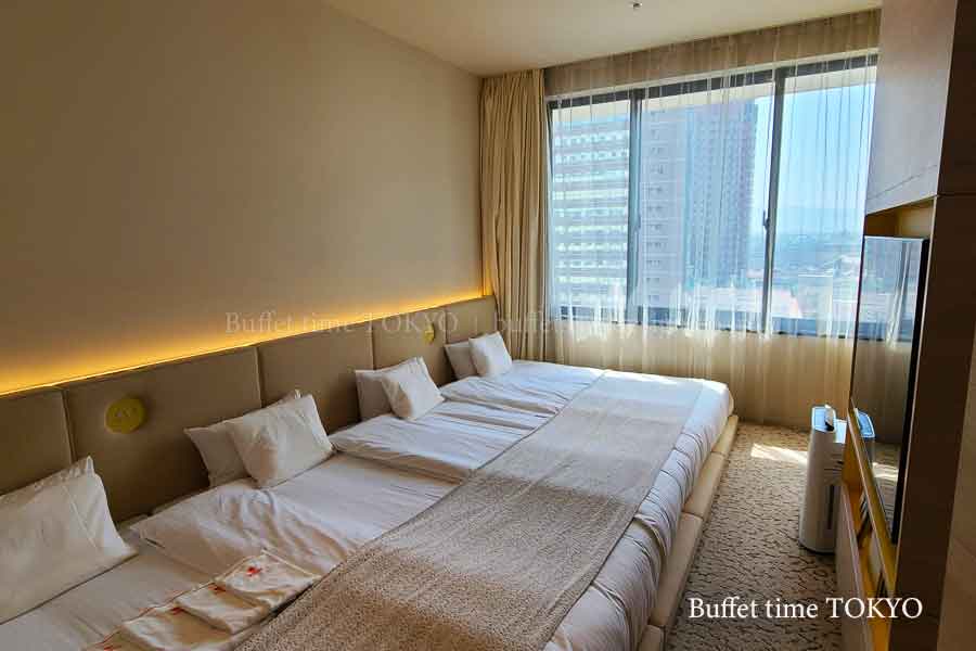 ベッドルームと景色